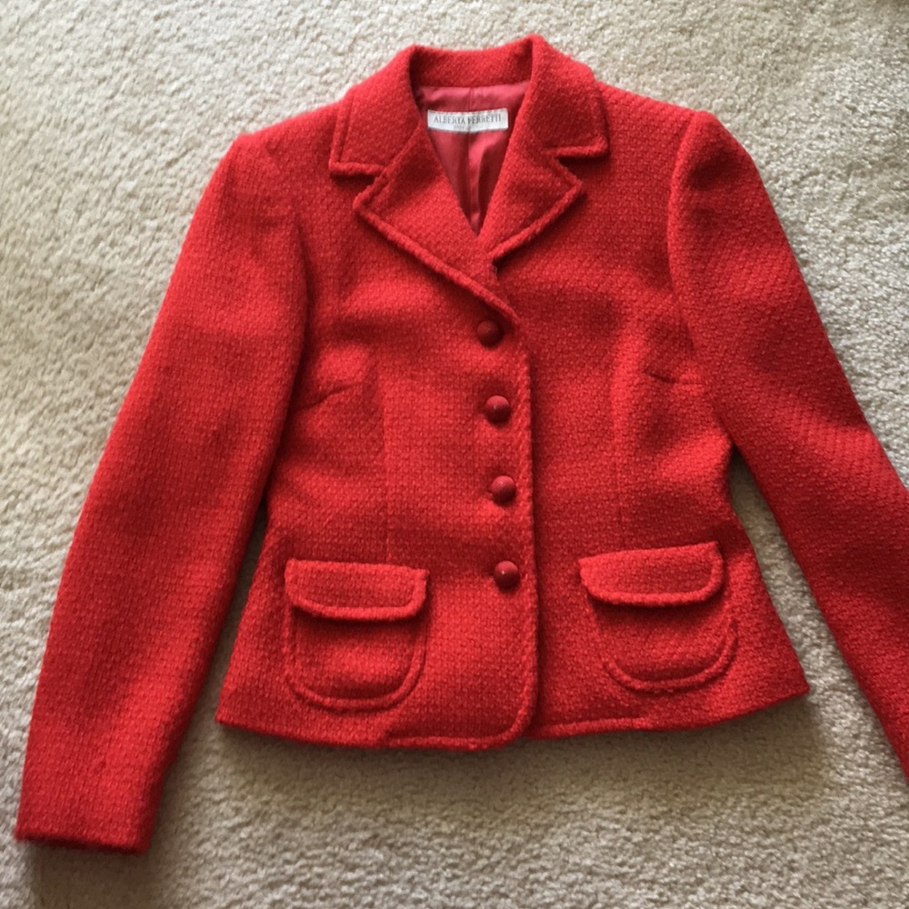 Alberta Ferretti red jacket